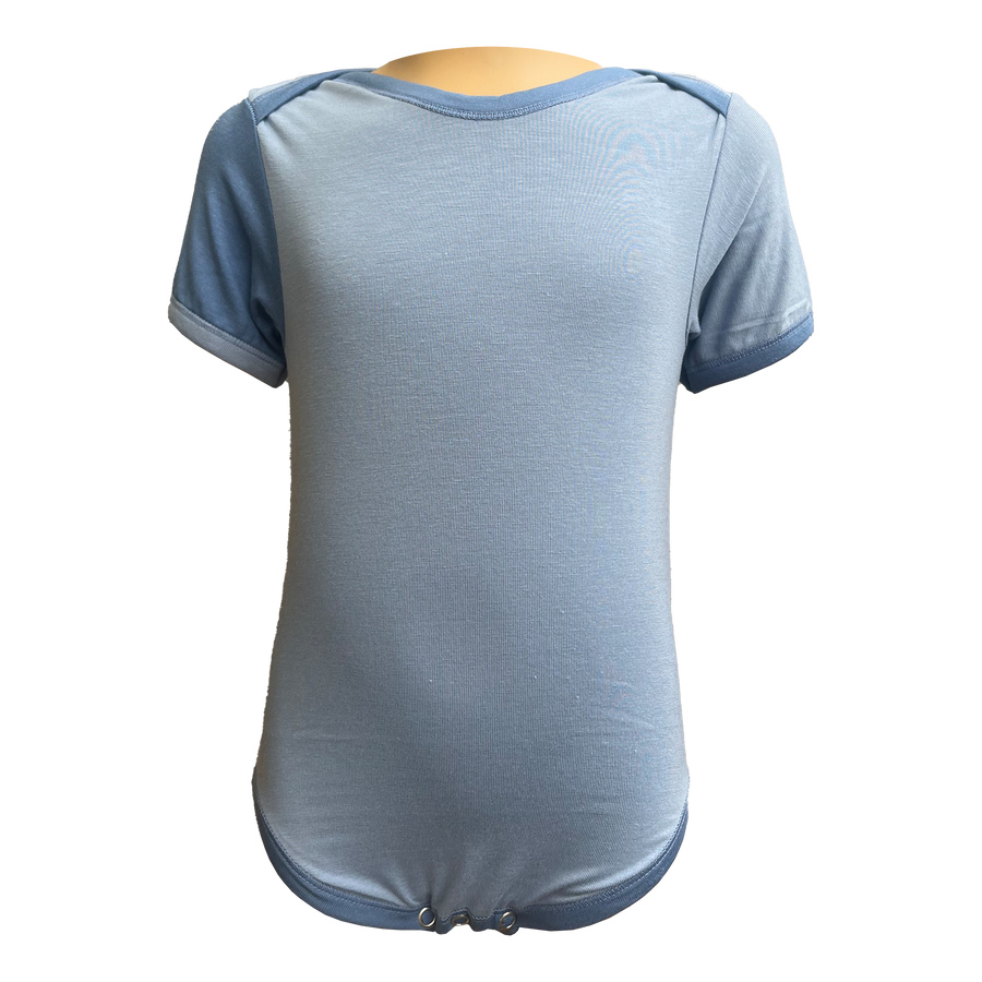 Body s obálkovým výstřihem - sv. modré